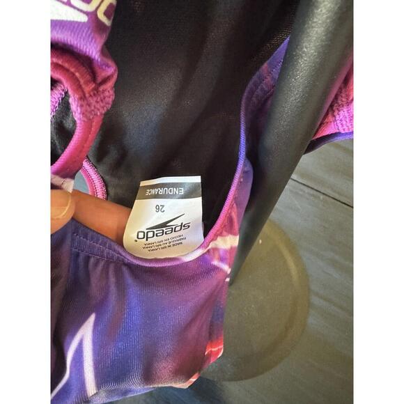 Women's Speedo Eco Endurance UPF 50+ Cheeky Fit Late Nite Neon One Piece Size 26 - Picture 3 of 5